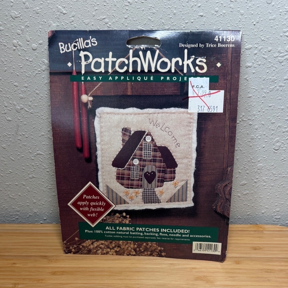 Bucilla PatchWorks Applique‎ Kit 8x8 Multi Welcome House Trice Boerens 41130